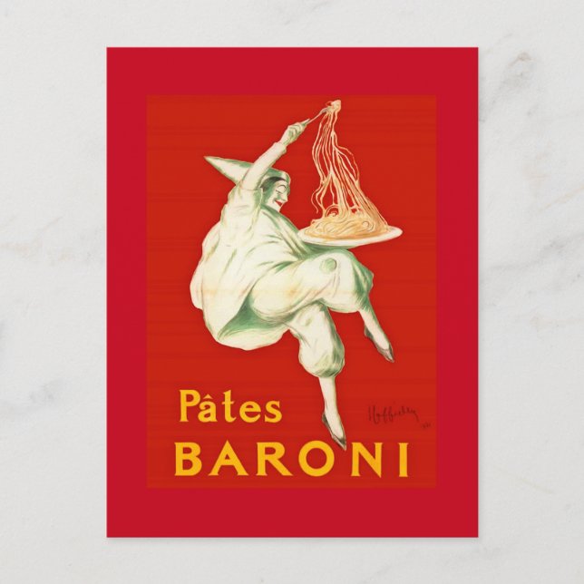 Pates Baroni Cappiello Vintage Advertisement Postcard (Front)