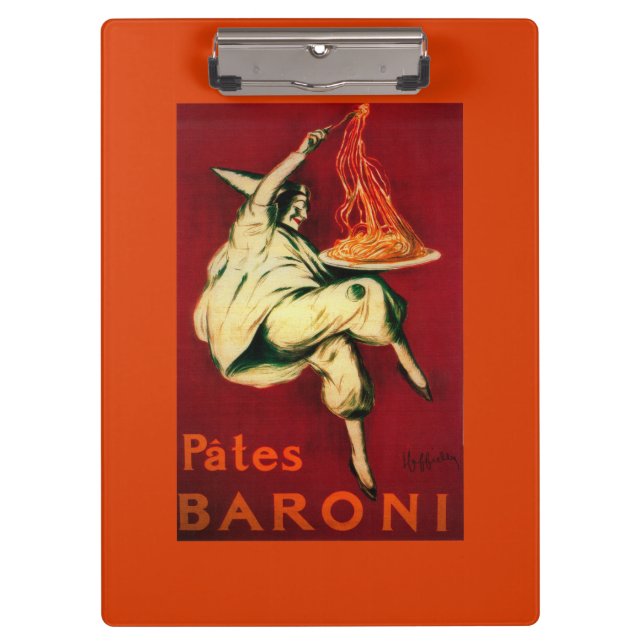 Pates Baroni Vintage PosterEurope Clipboard (Front)