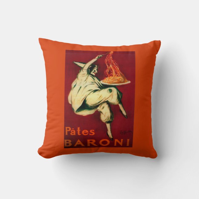 Pates Baroni Vintage PosterEurope Cushion (Front)