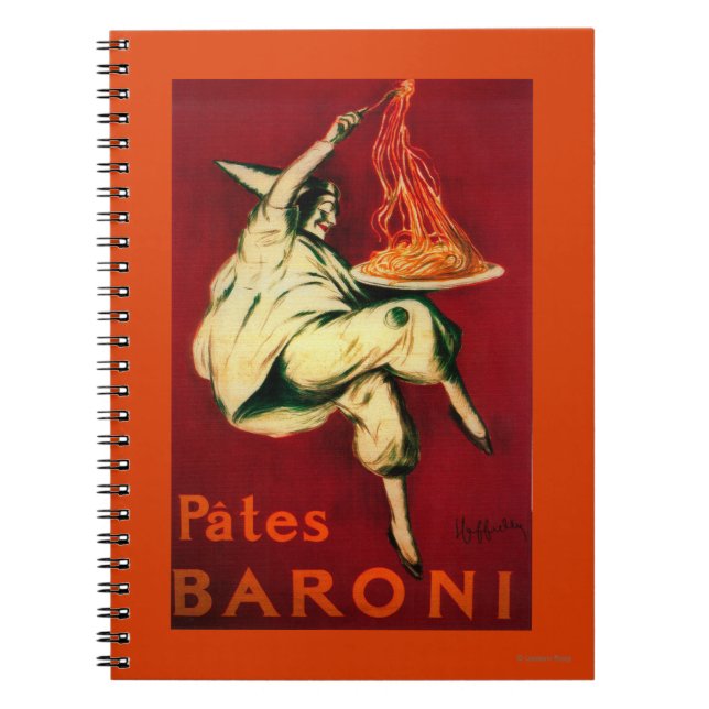 Pates Baroni Vintage PosterEurope Notebook (Front)