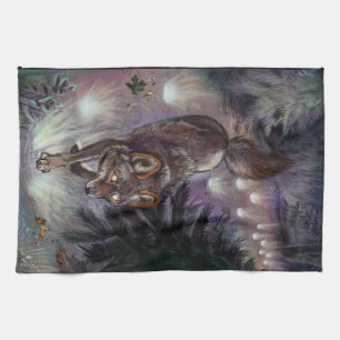 Path Illuminate Coyote Tea Towel