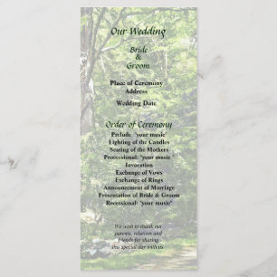 Path in Park Wedding Program