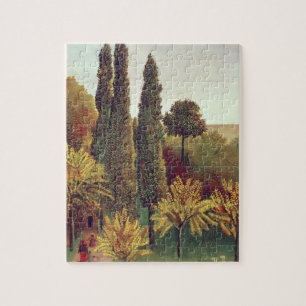 Path in the Buttes Chaumont Park, Paris, 1908 (oil Jigsaw Puzzle