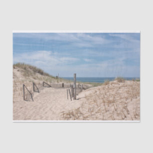 Path in the sand to the beach tissue paper