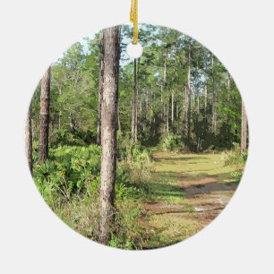Path In The Woods 2656 Ceramic Ornament