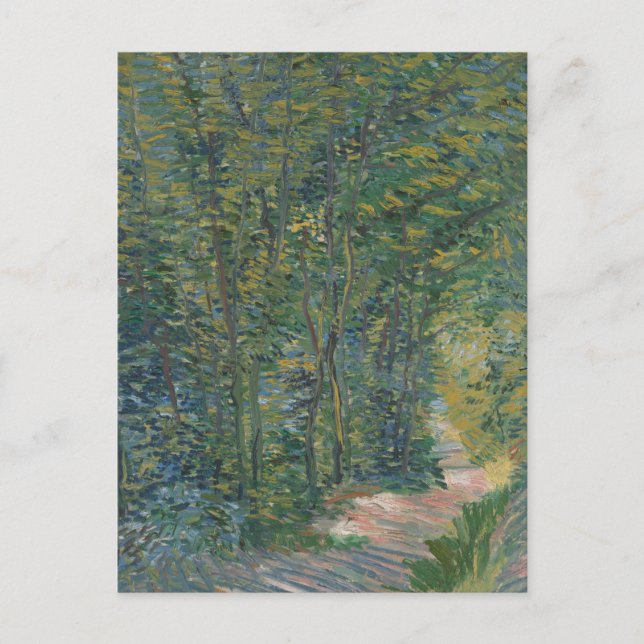 Path in the Woods by Vincent Van Gogh, 1887 Postca Postcard (Front)