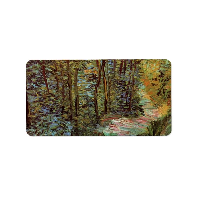 Path in the Woods by Vincent van Gogh Label (Front)