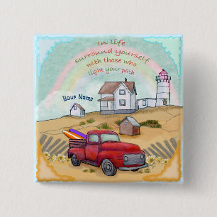 Path Lighthouse 15 Cm Square Badge