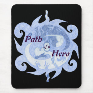 “Path of a Hero” Emblem (with title) Mouse Pad
