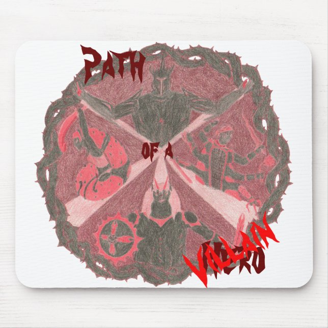 “Path of a Hero” Villains Emblem (with title) Mouse Pad (Front)