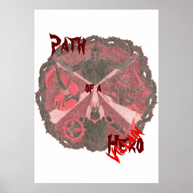 “Path of a Hero” Villains Emblem (with title) Poster (Front)