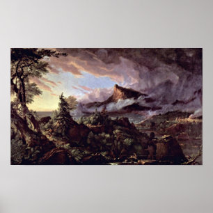 Path of empire:primitive state by Thomas Cole Poster