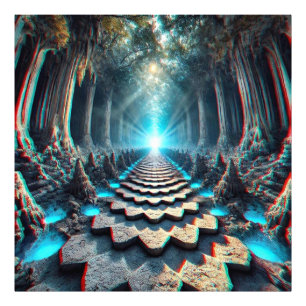 Path of Infinity: The Crystal Cave Descent Photo Print