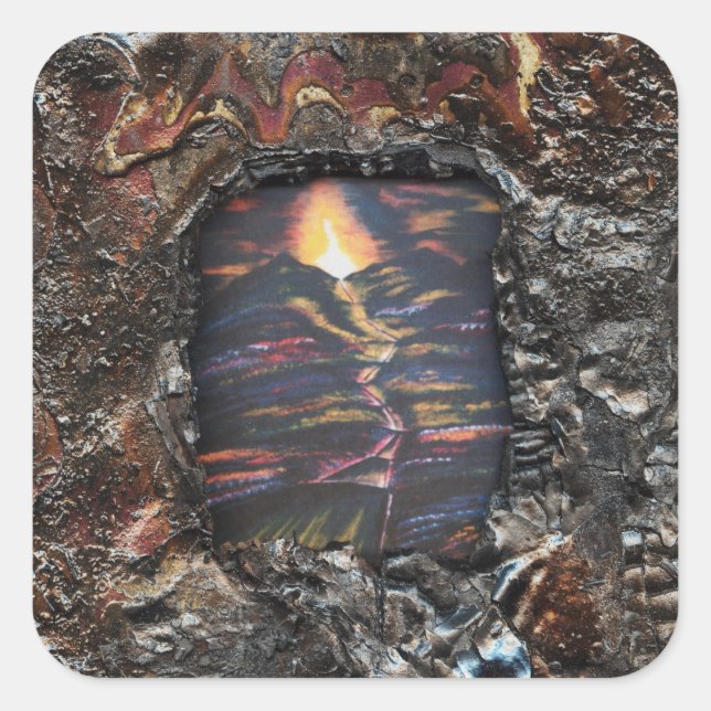 Path of Life Burnt Offering Square Sticker (Front)