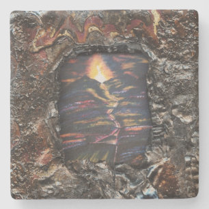 Path of Life Burnt Offering Stone Coaster