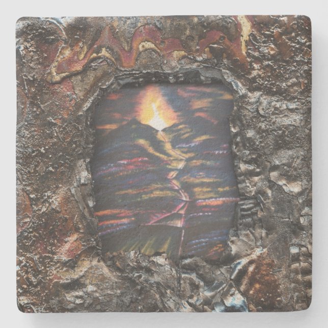 Path of Life Burnt Offering Stone Coaster (Front)