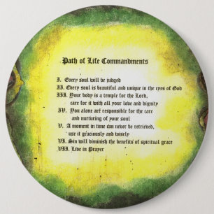 Path of Life Commandments 6 Cm Round Badge