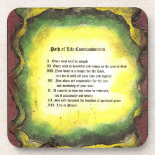 Path of Life Commandments Coaster