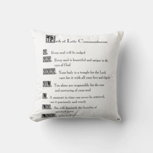Path of Life Commandments Cushion