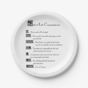 Path of Life Commandments Paper Plate