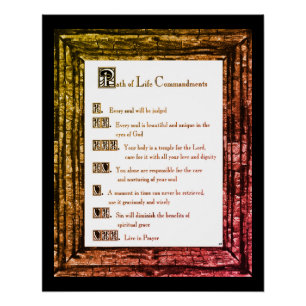 Path of Life Commandments Poster