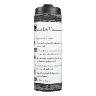 Path of Life Commandments Thermal Tumbler
