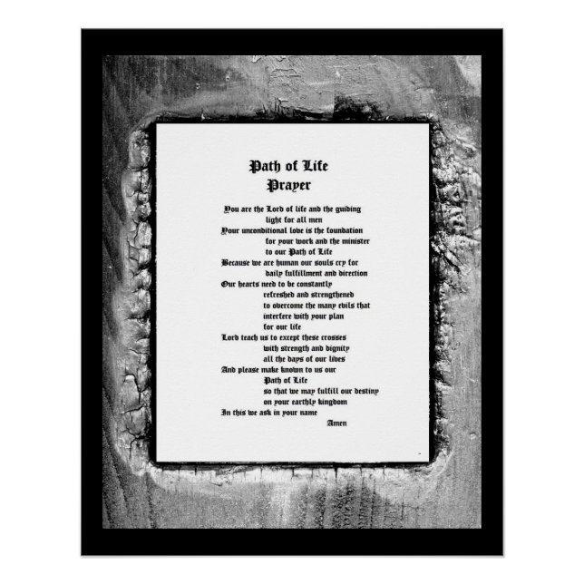 Path of Life Prayer Poster (Front)