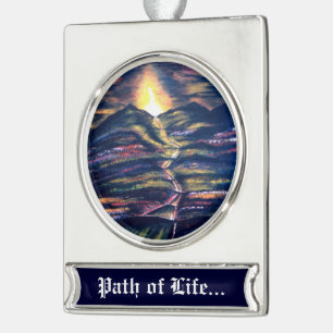 Path of Life Silver Plated Banner Ornament