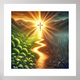 Path of Light and Shadow Inspirational Poster