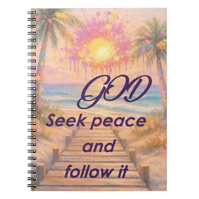 Path of Peace: Grace at Sunset Notebook (Front)