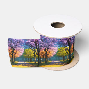 **"Path of Purple: Jacaranda Walkway"** Satin Ribbon