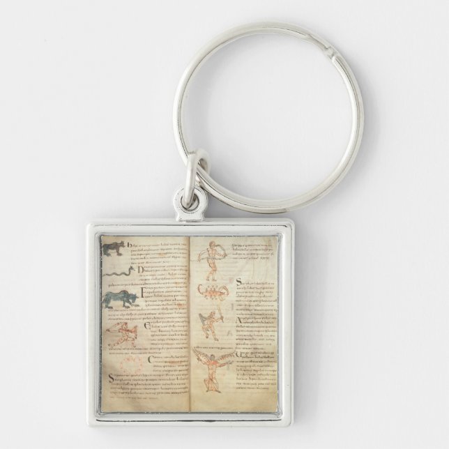 Path of the moon across the constellations key ring (Front)