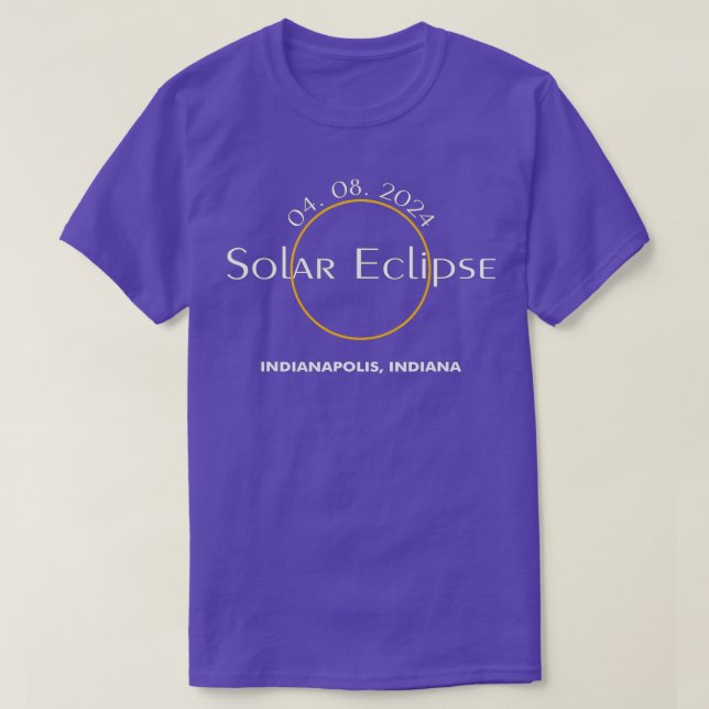 Path of Totality Indianapolis Solar Eclipse April  T-Shirt (Design Front)