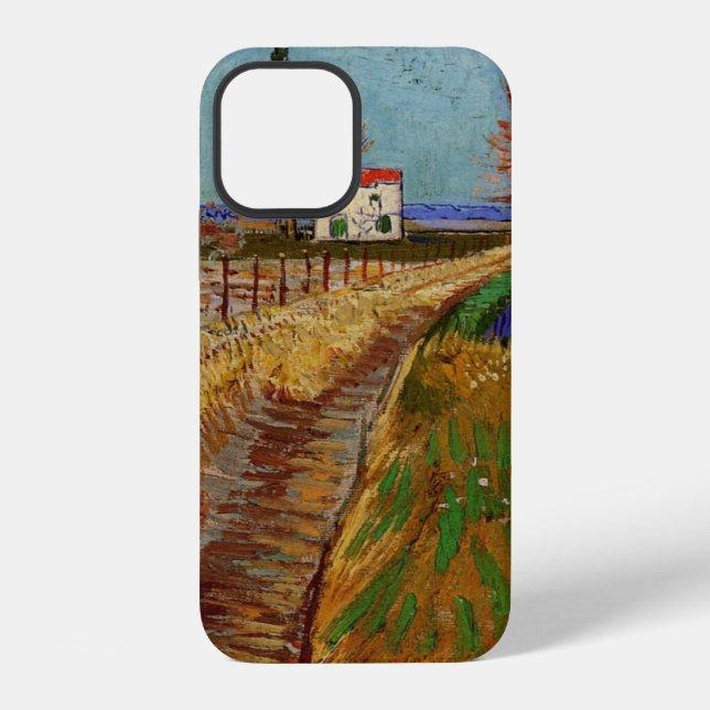 Path Through a Field, Willows by Vincent van Gogh iPhone Case (Back)