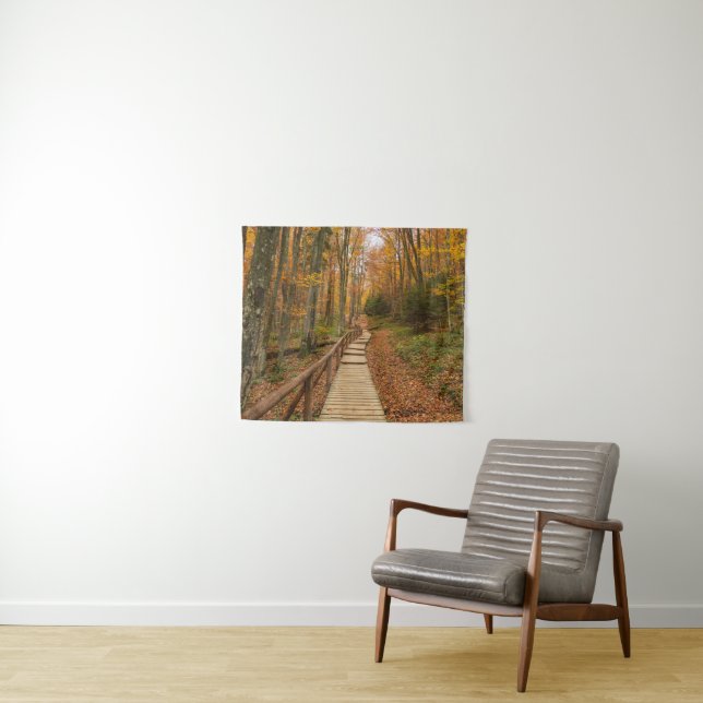 Path through the autumn forest. tapestry (In Situ (Horizontal))