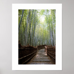 Path through the Bamboo - Sagano, Kyoto Poster