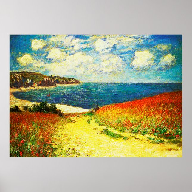 Path Through the Corn at Pourville, 1882 Poster (Front)