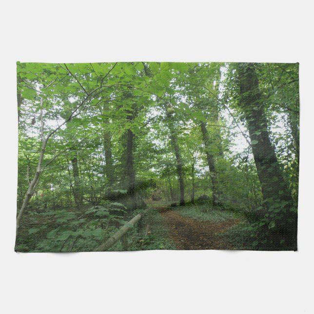 Path through the Green Forest Kitchen Towel (Horizontal)