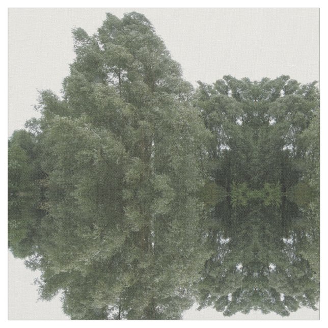 Path Through the Green Forest Patterned Fabric (Close Up)