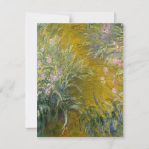 Path through the Irises, Monet Postcard