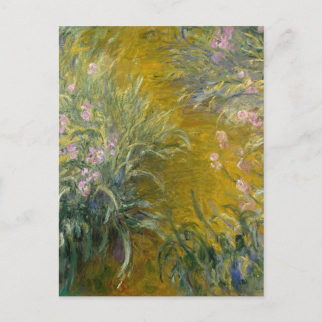 Path through the Irises, Monet Postcard (Front)
