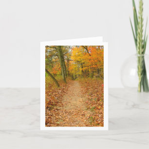 "PATH THROUGH THE WOODS IN FALL" CARD