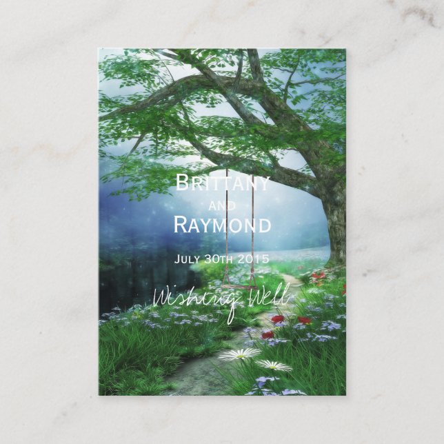 PATH TO FOREVER WOOD WISHING WELL GIFT CARD INSERT (Front)