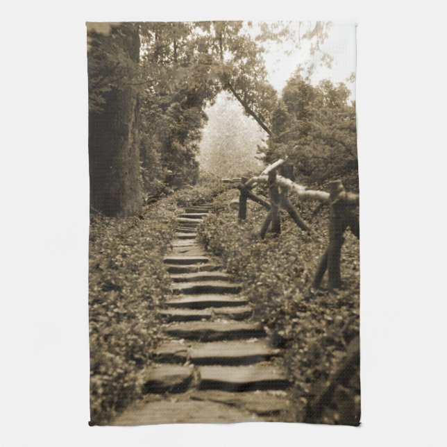 Path To Light Tea Towel (Vertical)