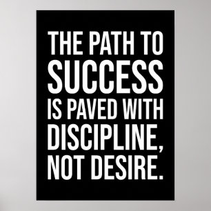 Path To Success Discipline - Gym, Hustle, Grind Poster