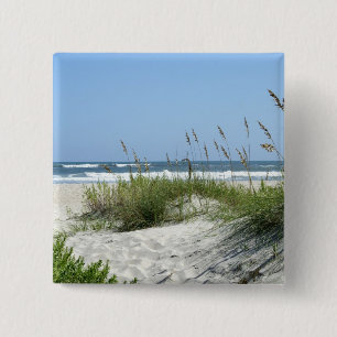Path to the Sea-Ocracoke Island 15 Cm Square Badge