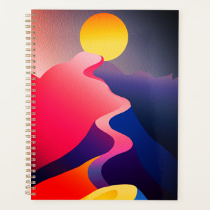 Path to the Sun – Vibrant Abstract Mountain Planner