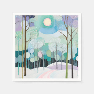 Path Under the Pastel Moon Napkin