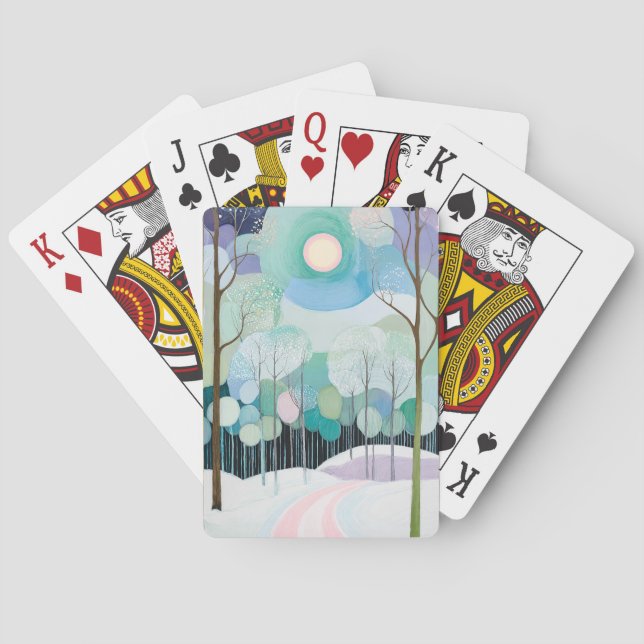 Path Under the Pastel Moon Playing Cards (Back)