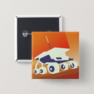 Pathfinder at Mars Space Art 15 Cm Square Badge